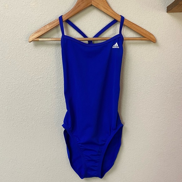 adidas Other - ADIDAS Infinitex + Solids C Back One Piece Swimsuit Royal Blue Size 26